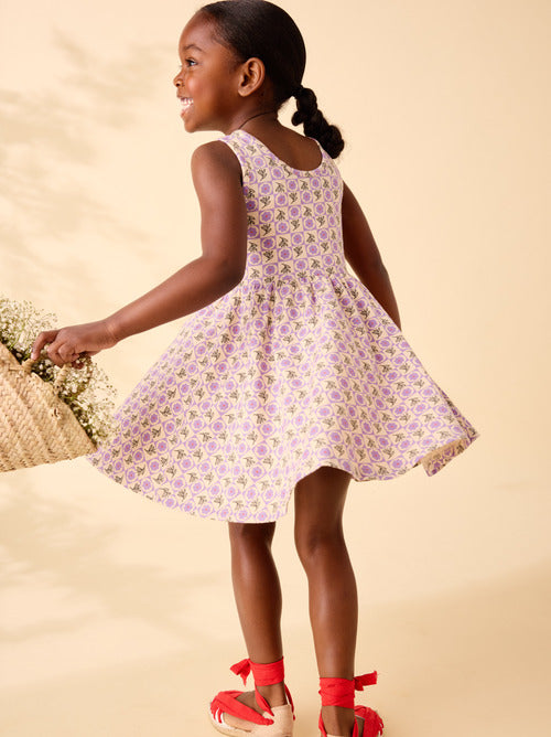 Tile Floral Sleeveless Ballet Dress