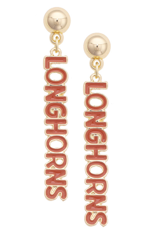 Game Day Puffy Nameplate Earrings