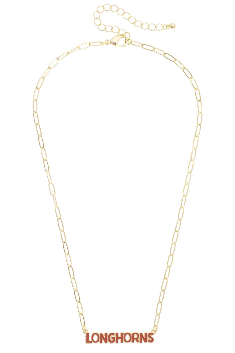 Game Day Puffy Nameplate Necklace