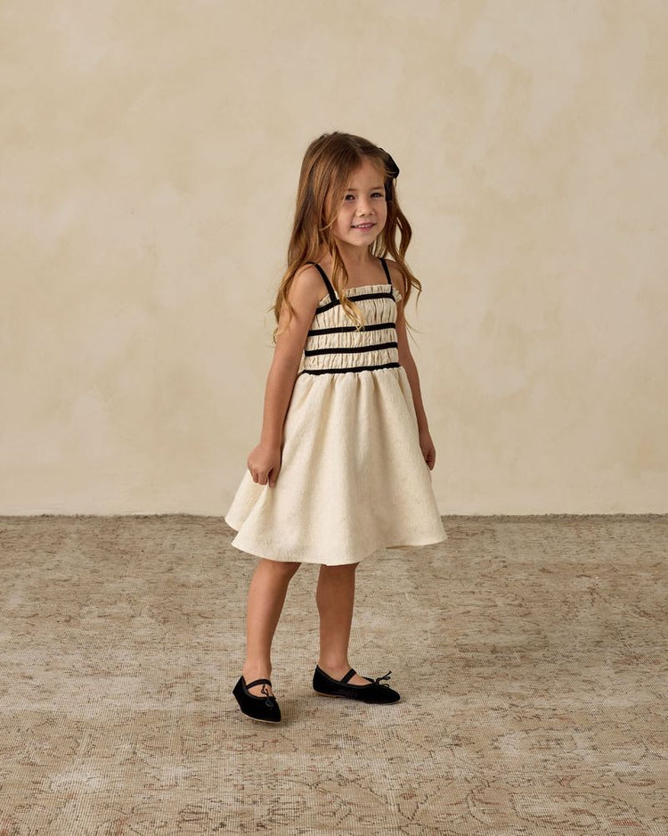 Metallic Ivory Annabelle Dress
