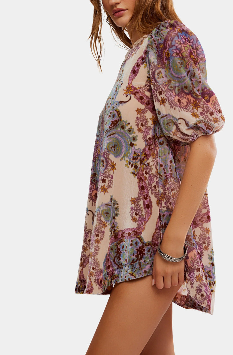 Maye Printed Velvet Tunic