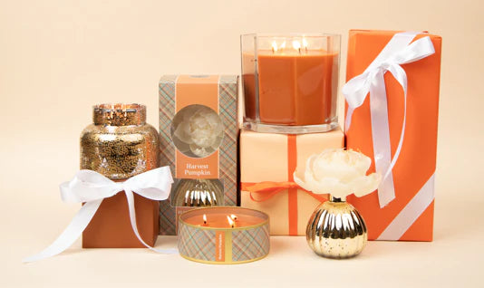 Harvest Pumpkin Holiday Large Decor Candle