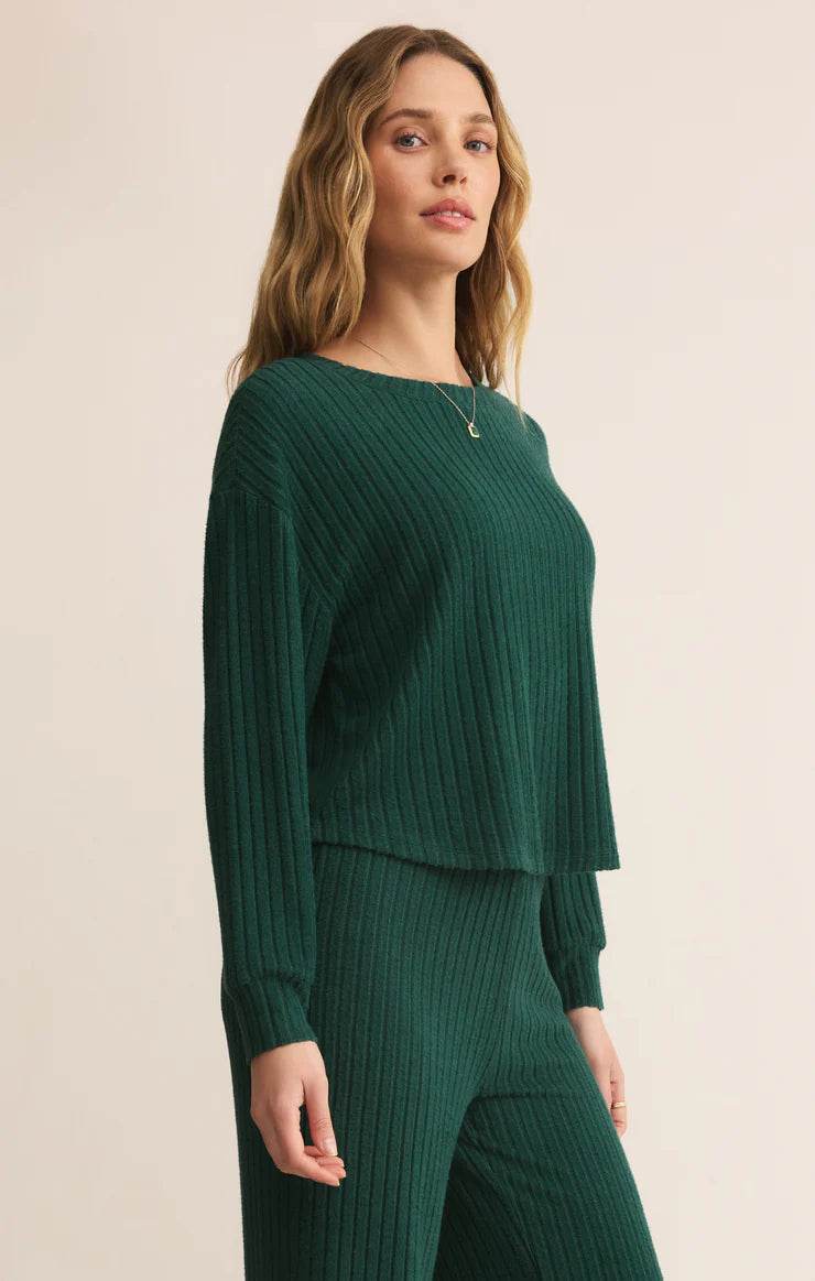 Elfie Mistletoe Rib LS Top