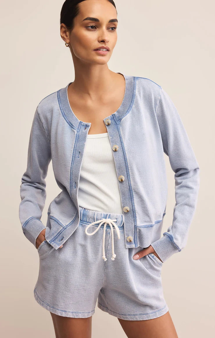 Daily Knit Denim Cardigan