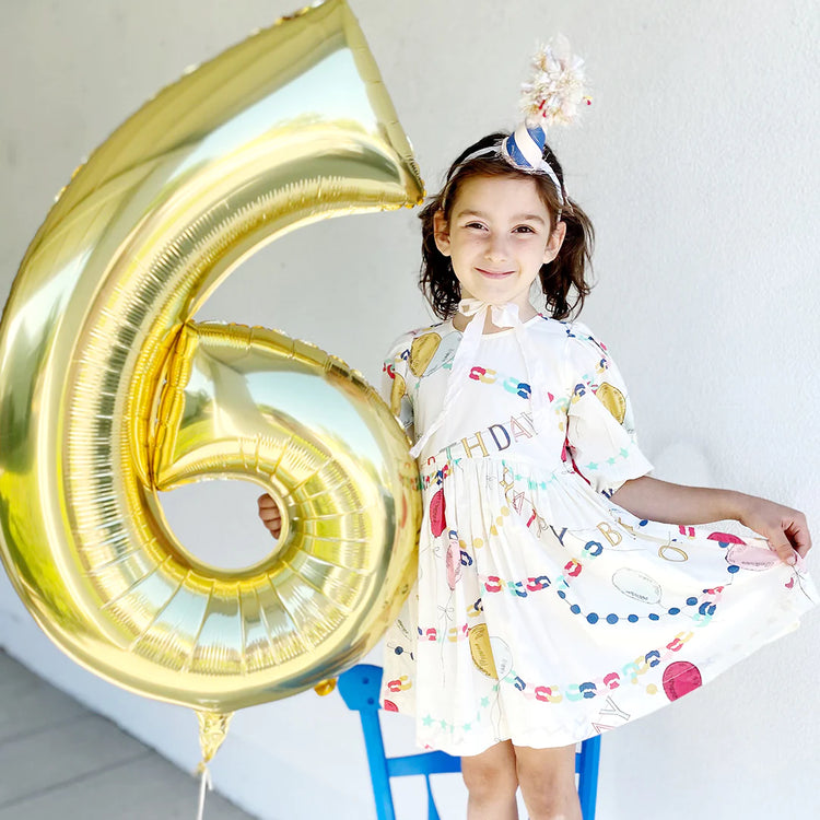 Girls Brooke Dress-Birthday Garland