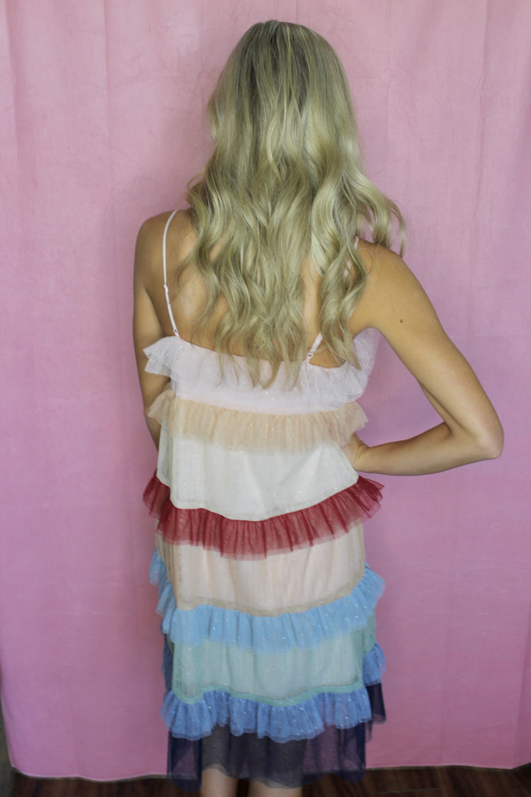 Kaleidoscope Ruffle Dress
