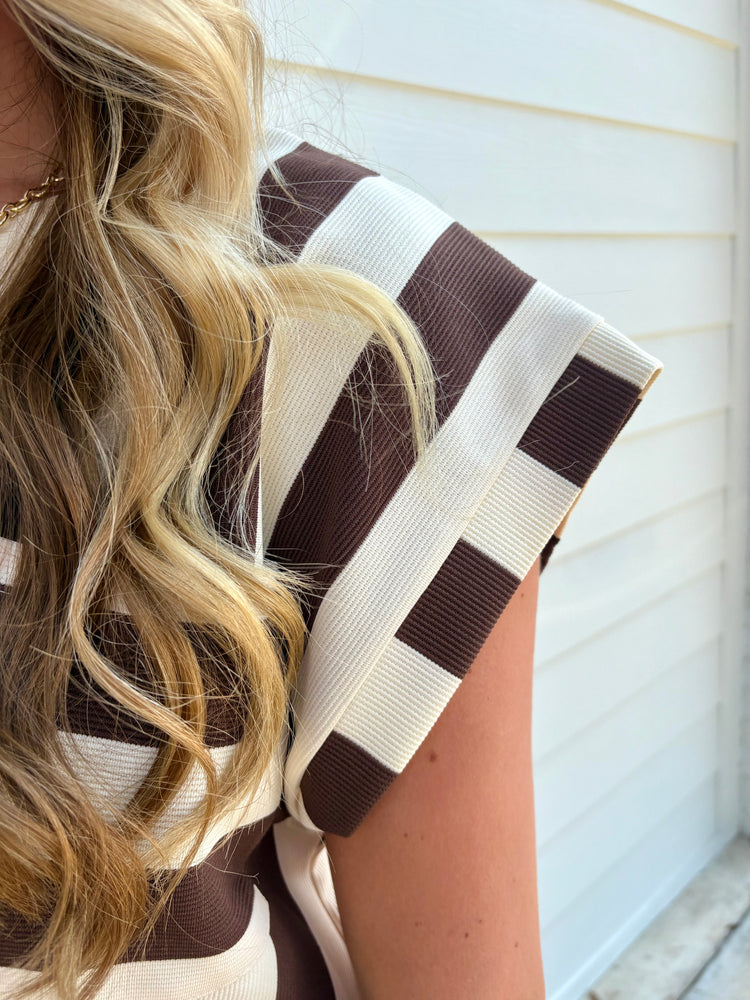 Cafe Hangout Stripe Top