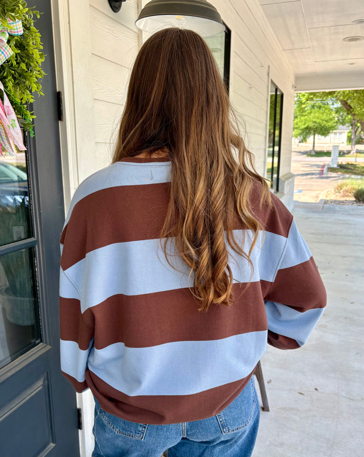 Classic Striped Oversized Crewneck