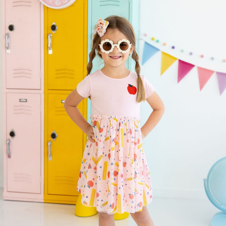 School Days Short Sleeve Tutu Dress