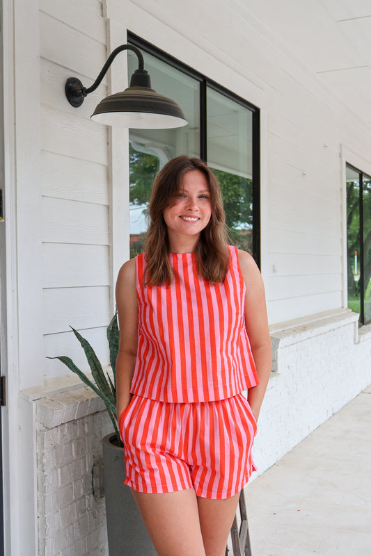 Boardwalk Babe Striped Tank Top