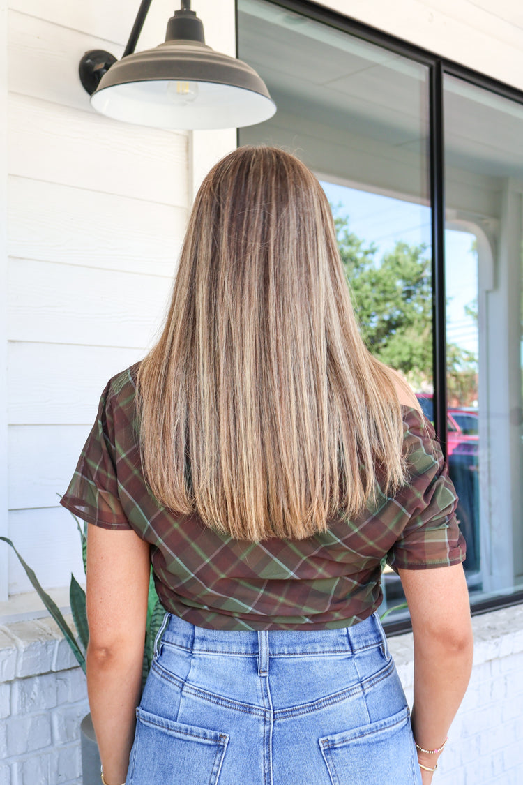 Plaid To See You Crop Top