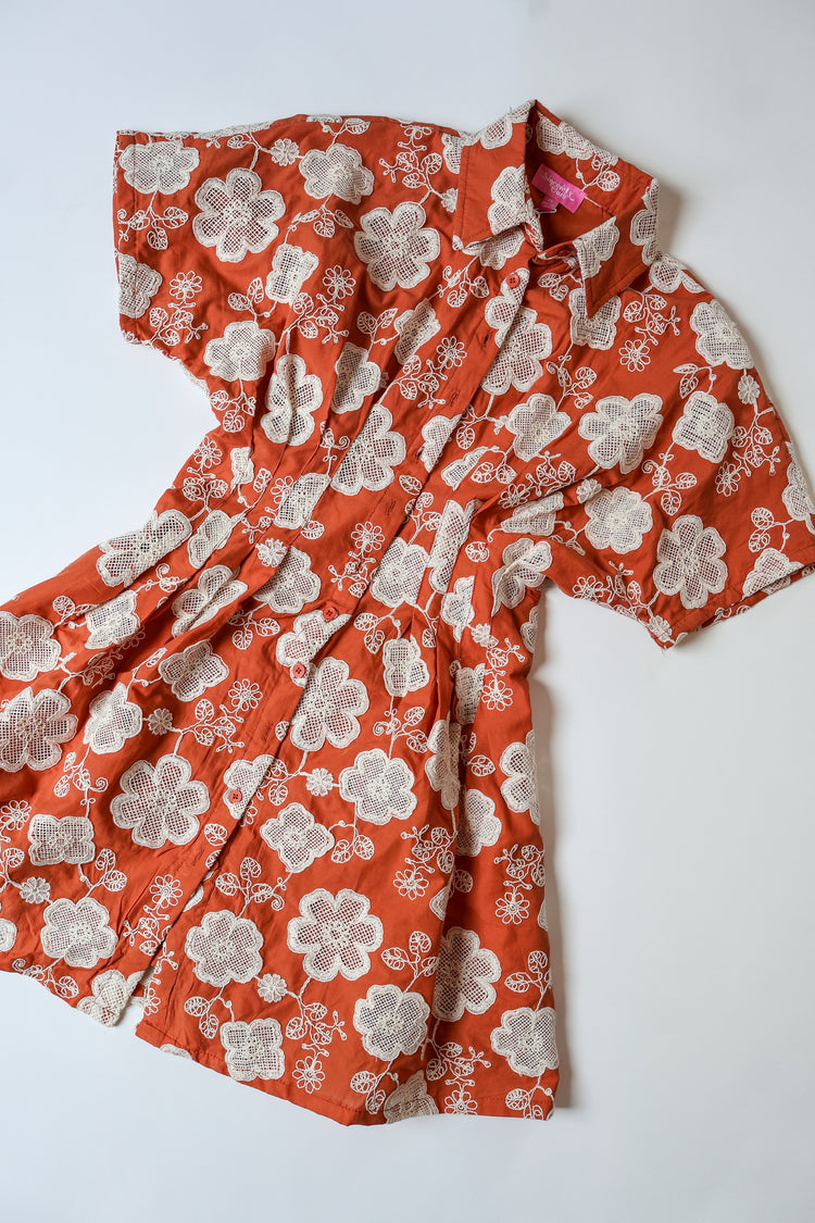 Terracotta Flower Twyla Mini Dress