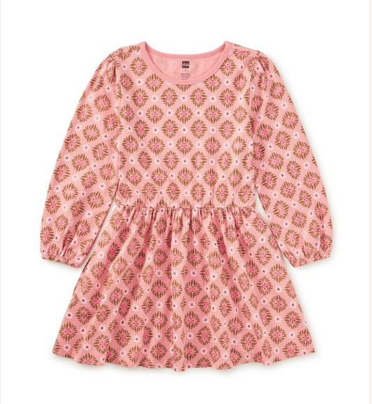 Metallic Chrysanthemum Pocket Dress