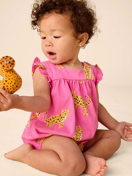 Sweet Jaguars Flutter Baby Romper