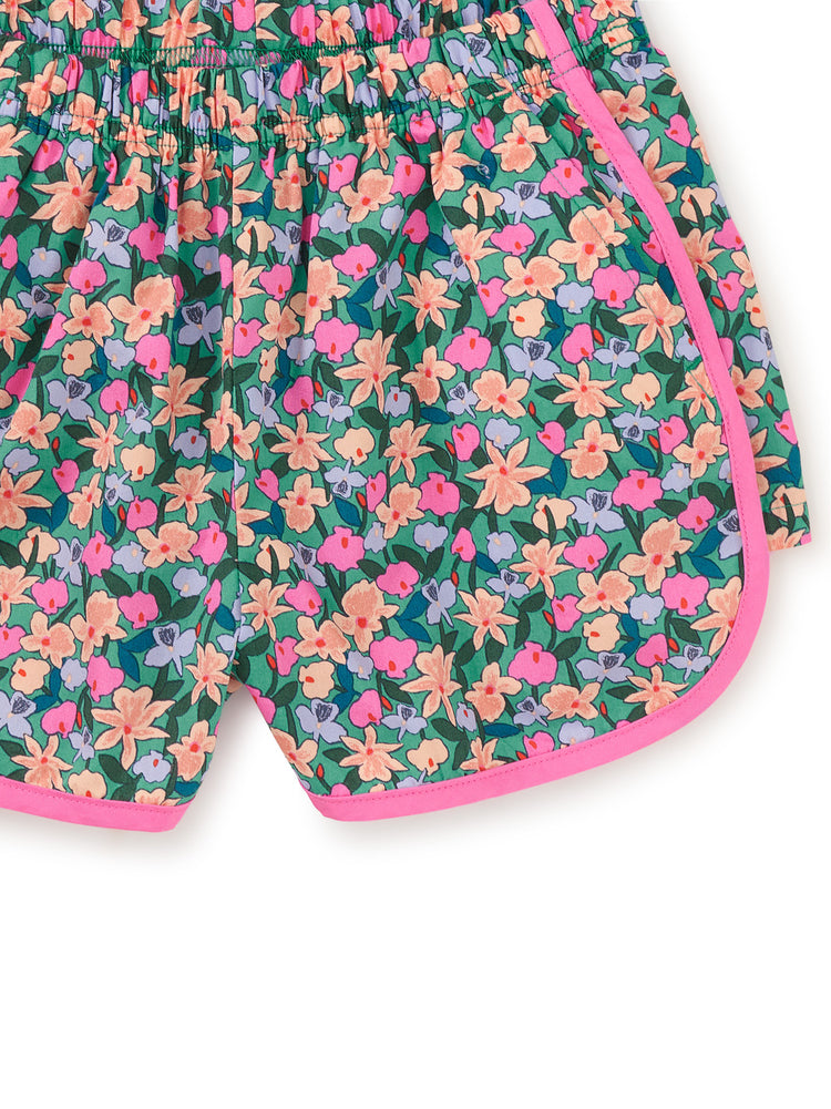 Orchid Ditsy Woven Dolphin Shorts