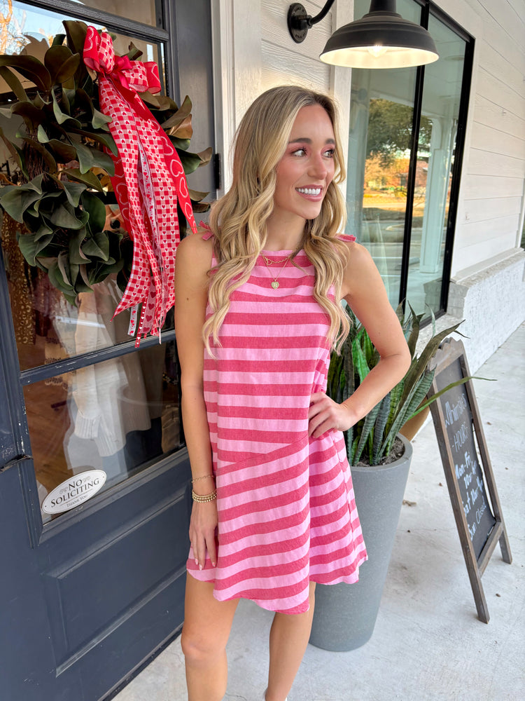 Sweet Surprise Striped Mini Dress