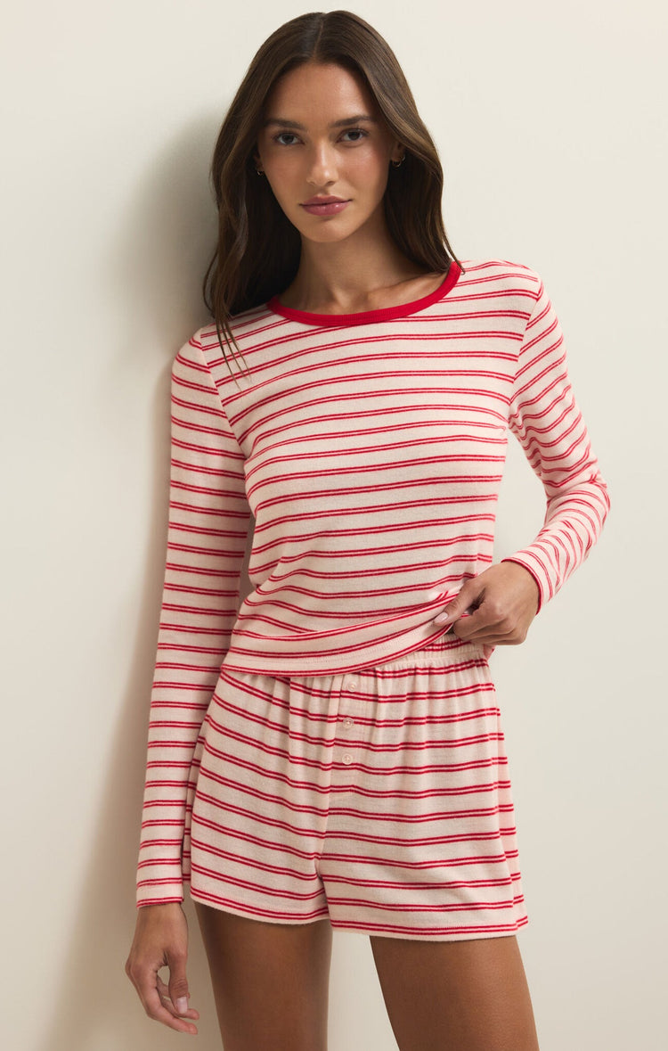 Night In Stripes LS Top