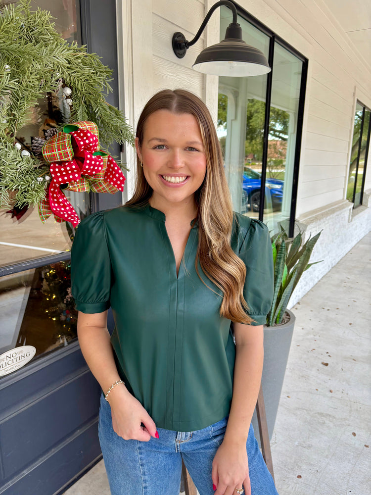 Kalia Rainforest Vegan Leather Top