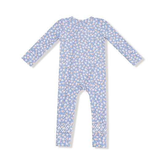 Country Calico Zipper Romper