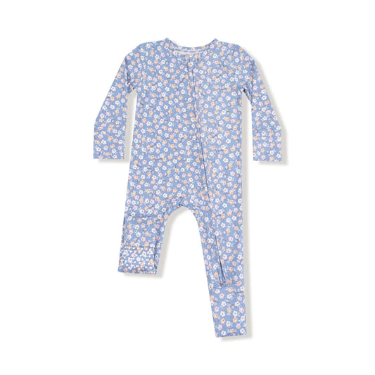 Country Calico Zipper Romper