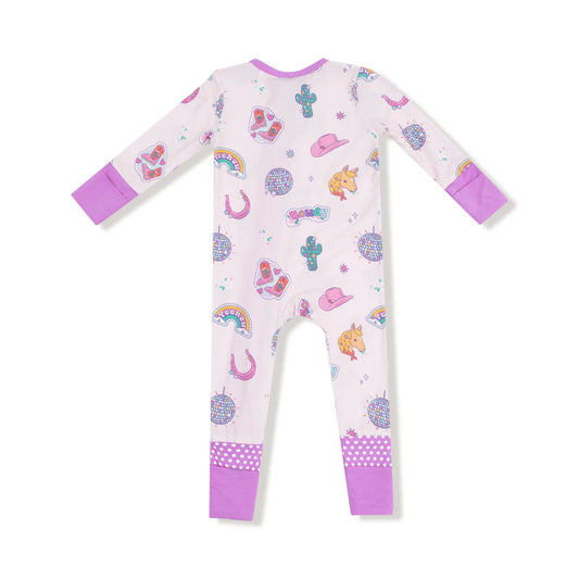 Disco Cowgirl Zipper Romper