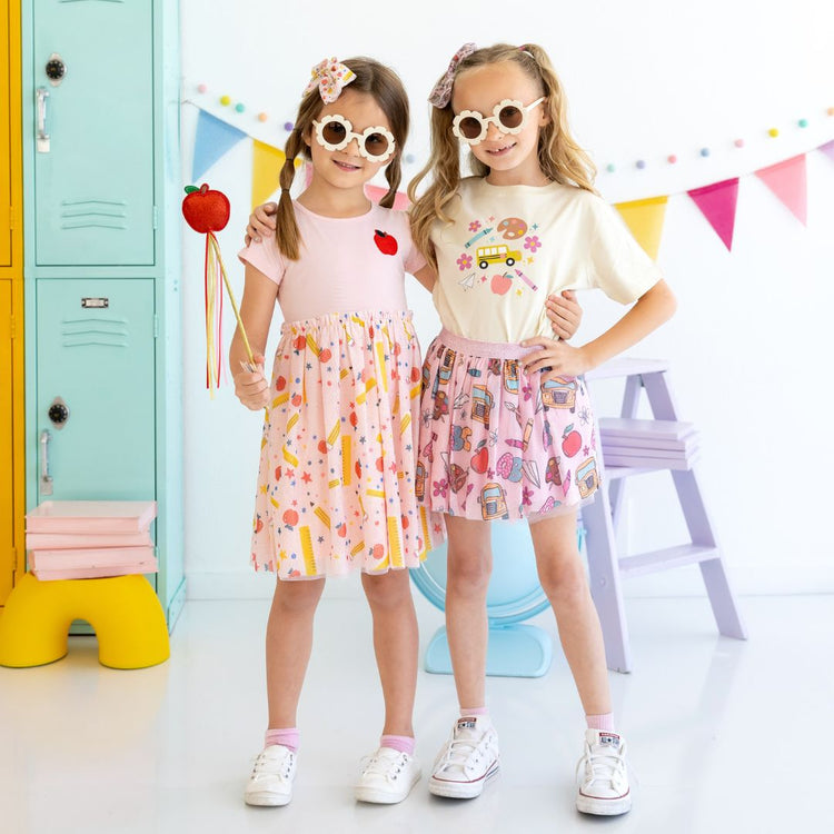 School Days Short Sleeve Tutu Dress