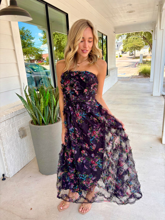Whisper Bloom Tube Maxi Dress