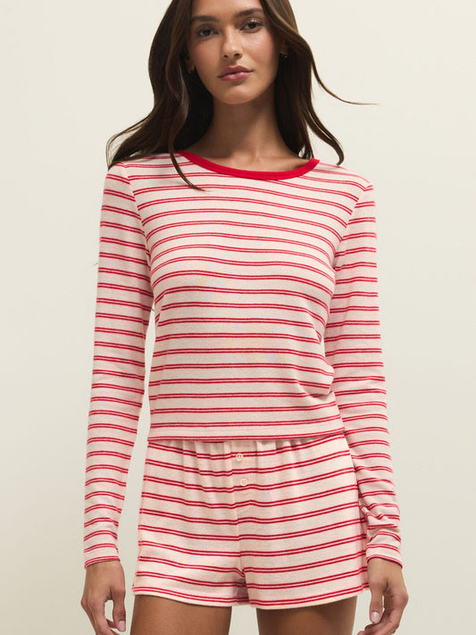 Night In Stripes LS Top