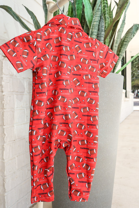 Banks Performance Touchdown Print Polo Romper
