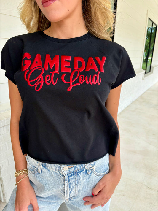 Game Day Get Loud Edgy Graphic Tee
