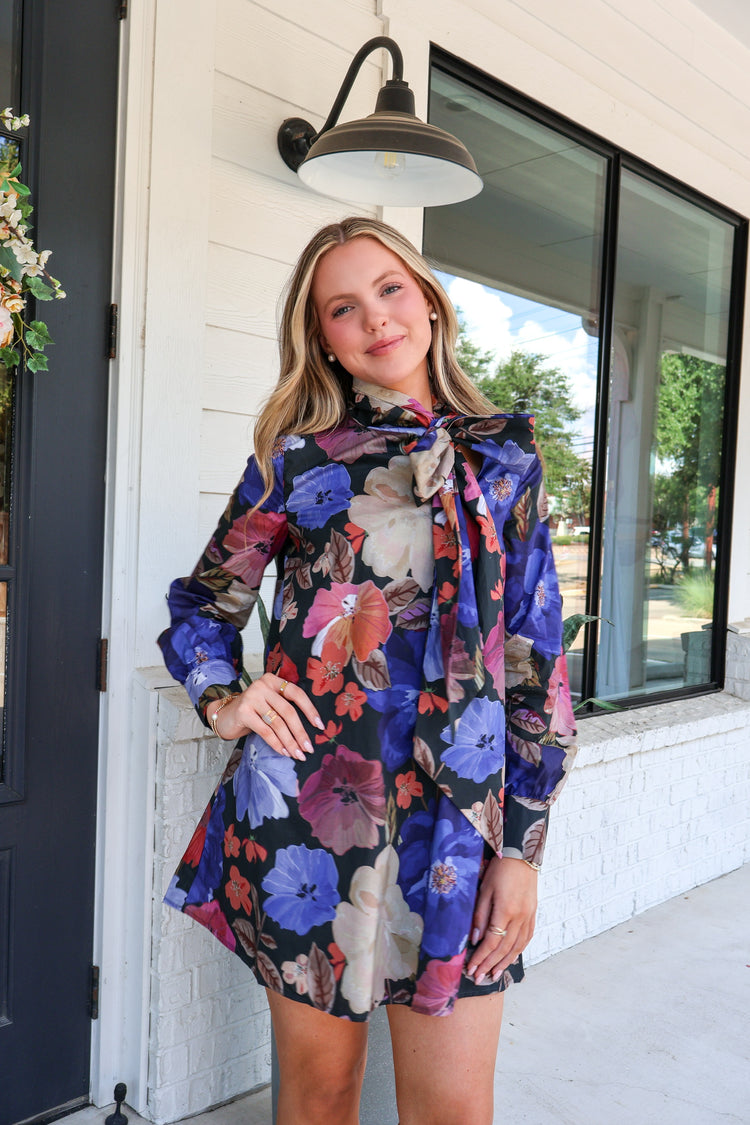 Night Blossom LS Dress