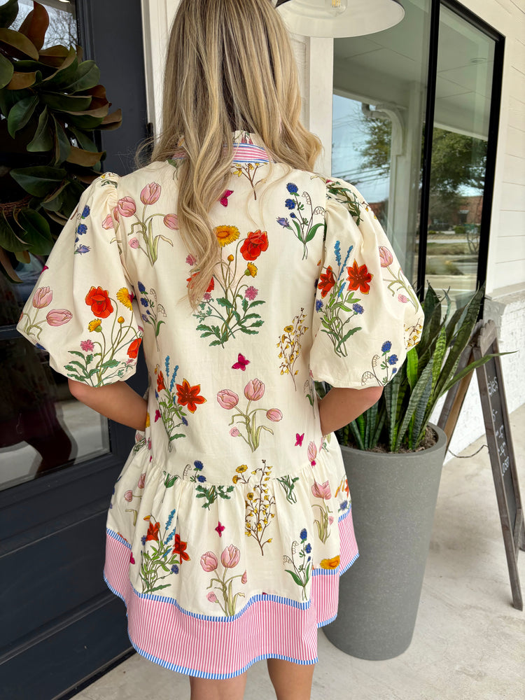 Blooming Joy Puff Sleeve Floral Dress