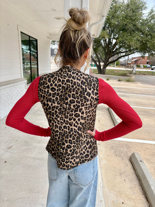 Spotted & Chic Bow Tie Closure Vest