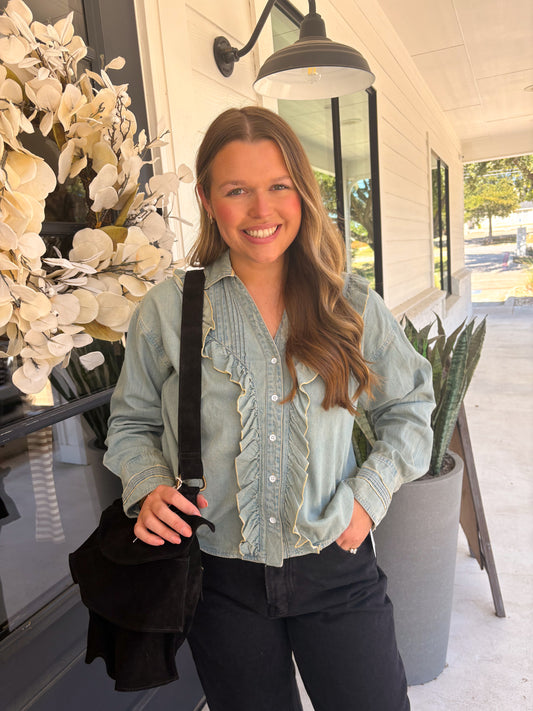 Tattered and Ruffled Top