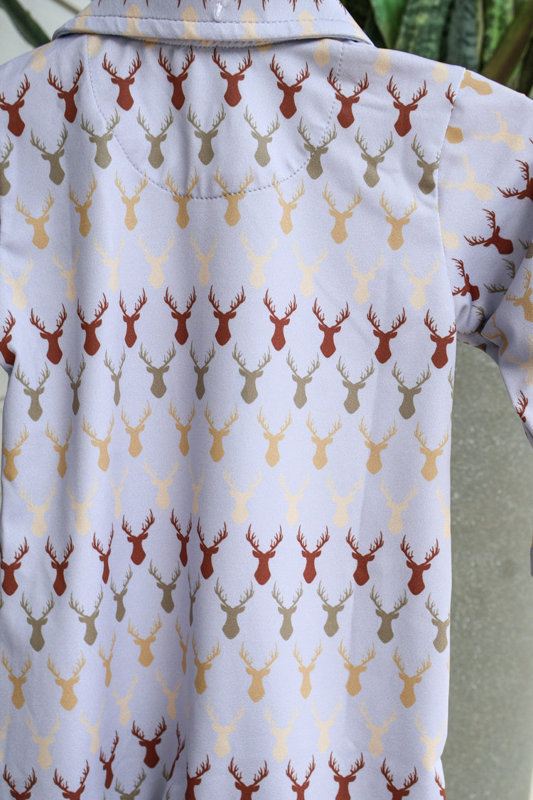 Banks Performance Deer Print Polo Romper
