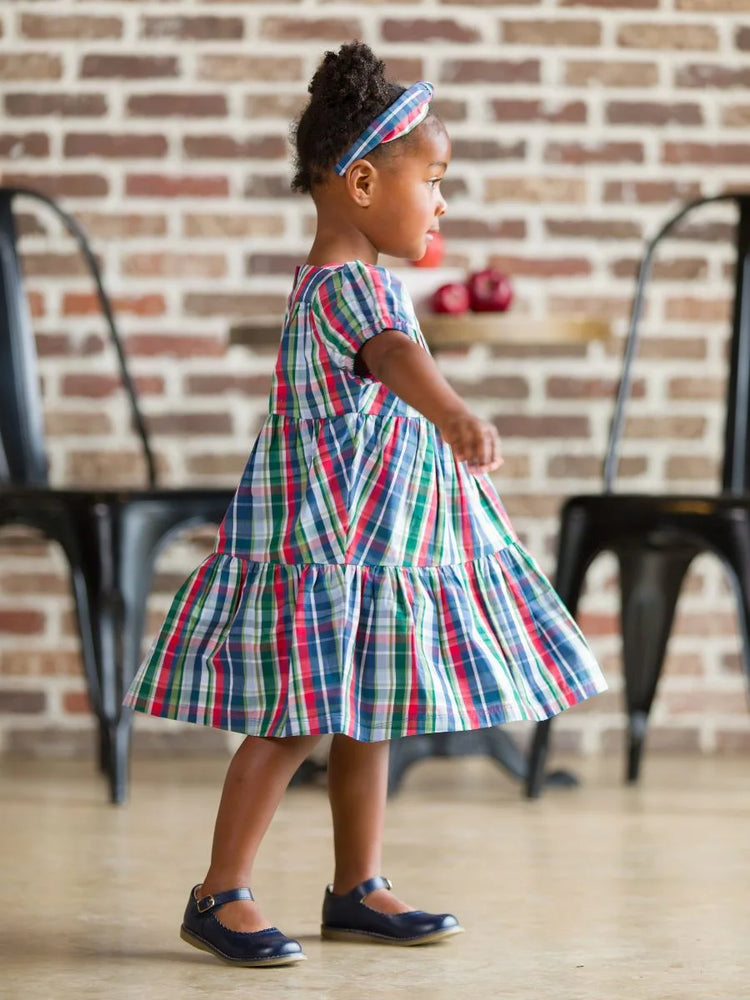 Prep School Plaid Tiered Dress