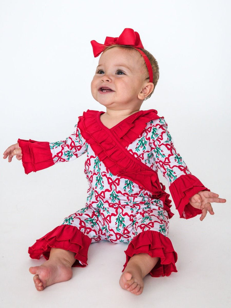 Carol of the Bows LS Ruffle Flare Romper
