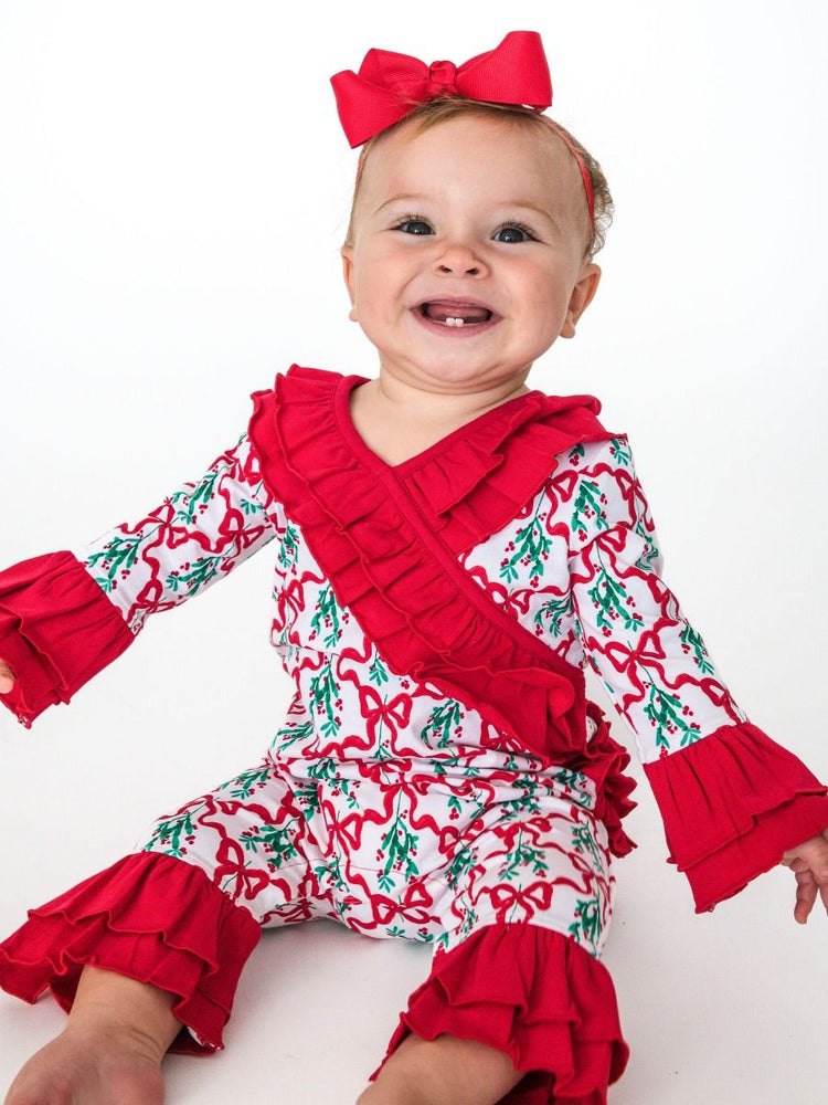 Carol of the Bows LS Ruffle Flare Romper