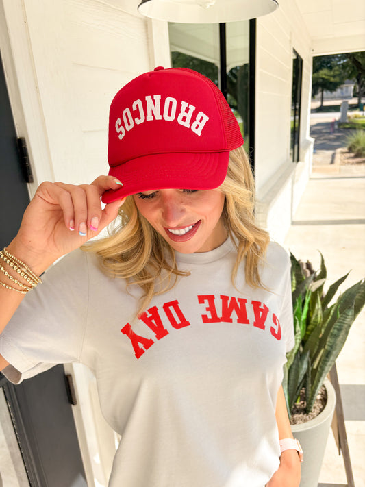 Upside Down Broncos Trucker Hat