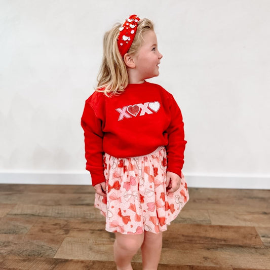 XOXO Sequin Patch Valentine's Day Sweatshirt