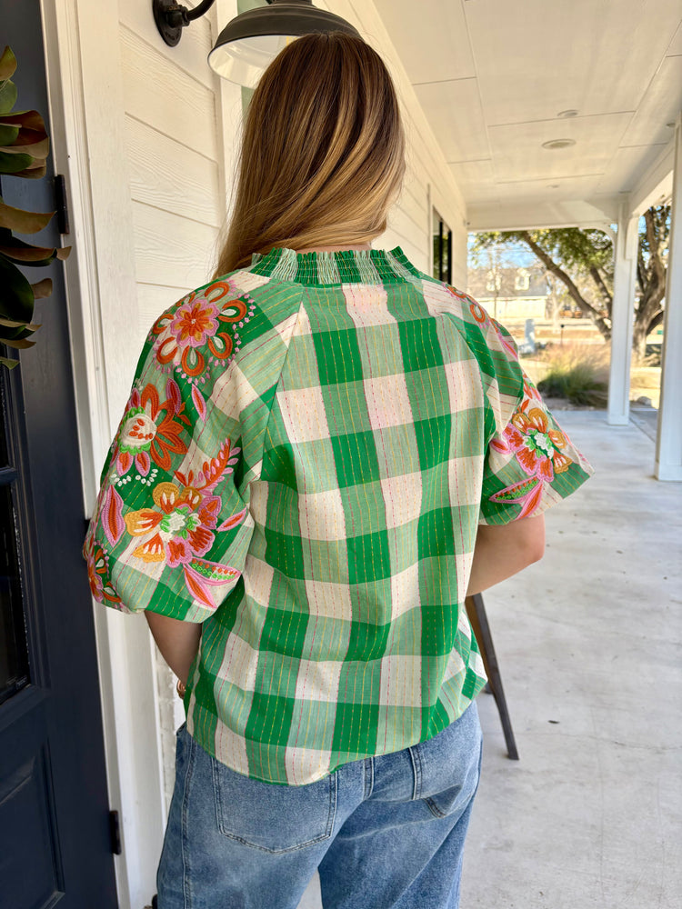 Afternoon Picnic Puff Sleeve Top