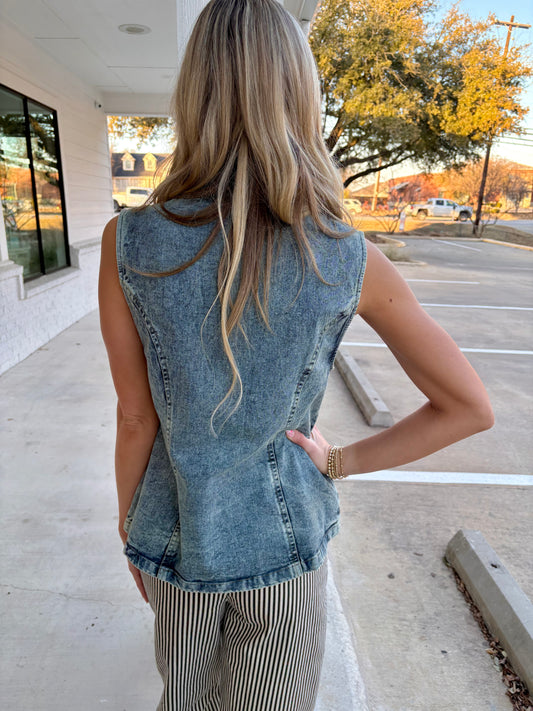 Darlin' Denim Vest Top