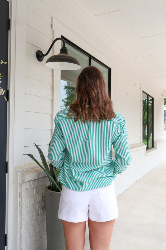 Lolita Green Grass Stripe Top