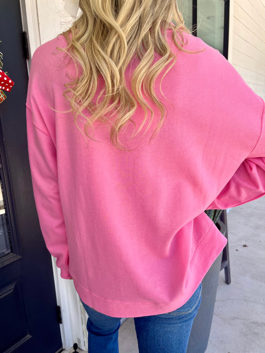 Candy Cane Holiday Sparkle Sweatshirt