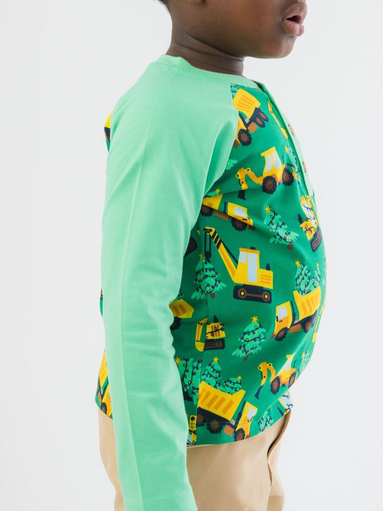 Holiday Haul LS Raglan Henley Tee