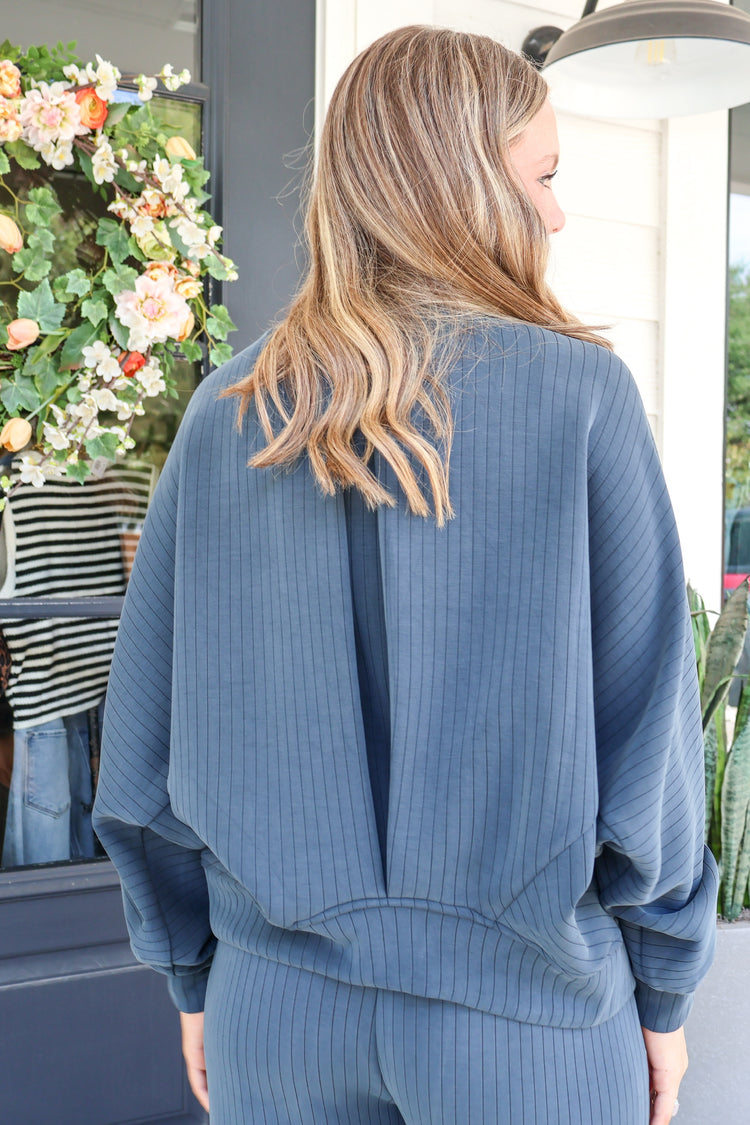 Hot Take Structured Stripe Zip Jacket