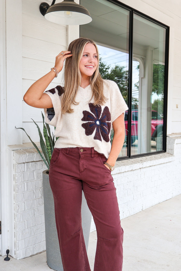 Mea Slipover Floral Sweater