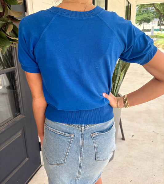 Land Of The Free Short Sleeve Sweatshirt