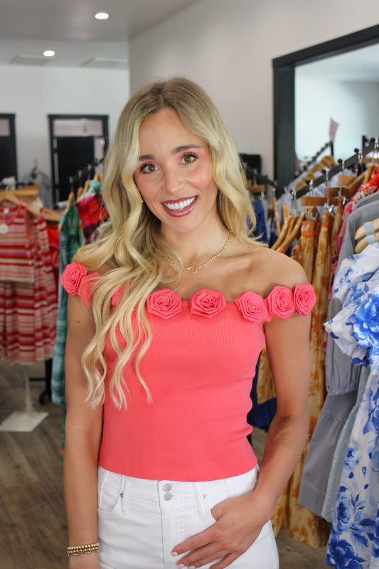 Kamila Floral Off-The-Shoulder Top