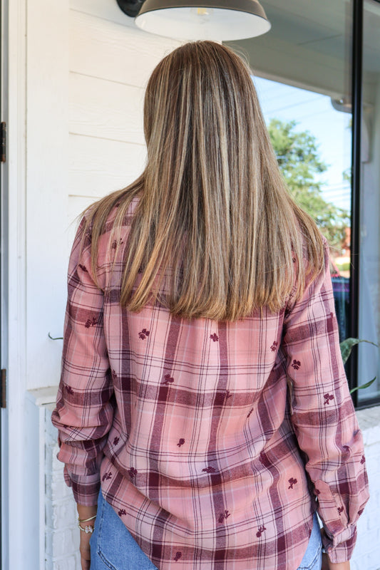 Rosebury Plaid Galina Button Down Top